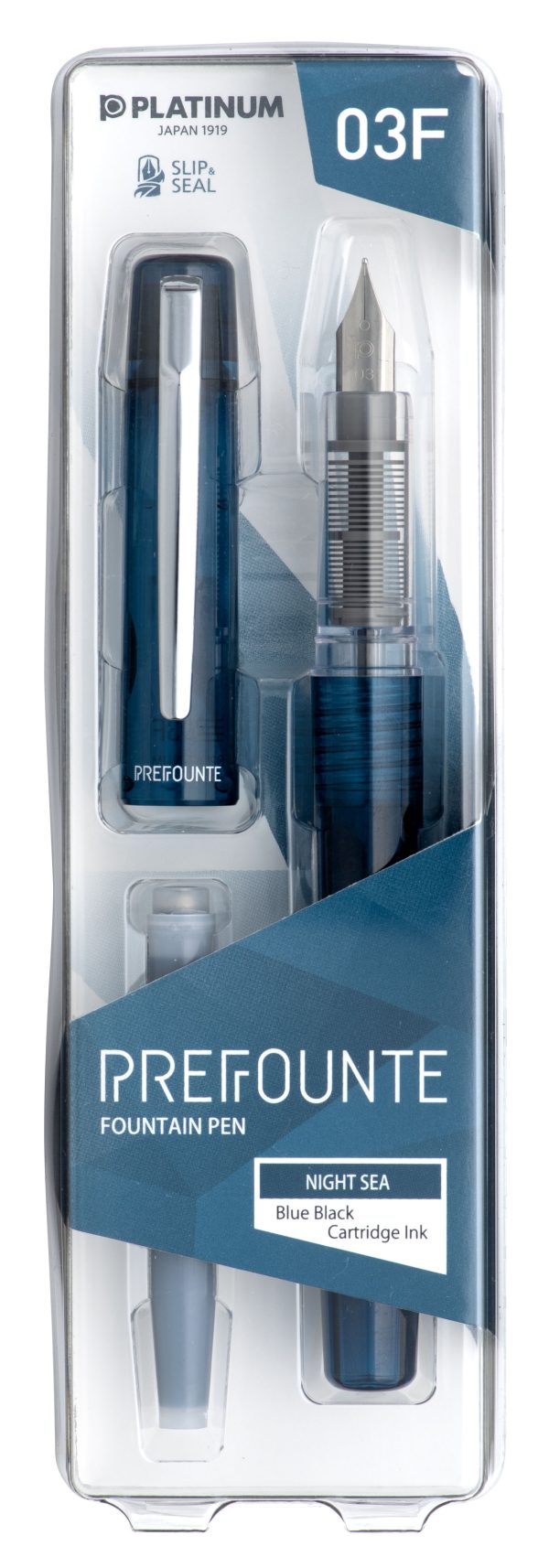 Platinum Prefounte Fountain Pen - Night Sea, Fine Nib, 03F